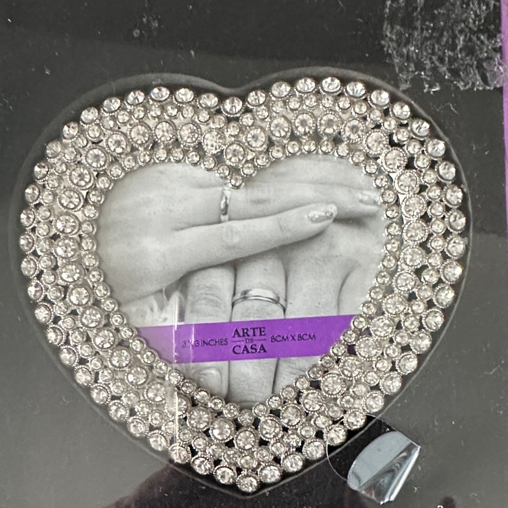 Arte de Casa Photo Frame Set of 3 Assorted With Crystal Jewel Border Brand New - Picture 4 of 7